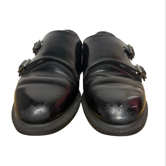 Dr. Martens Pandora Women’s 8 Shoes Black Leather Loafers Double Monk Strap - Picture 3 of 9